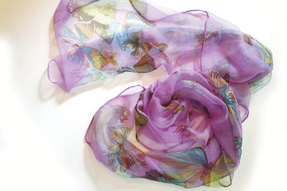 silk butterfly scarf